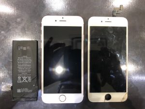 iPhone6Sの画面修理、バッテリー交換