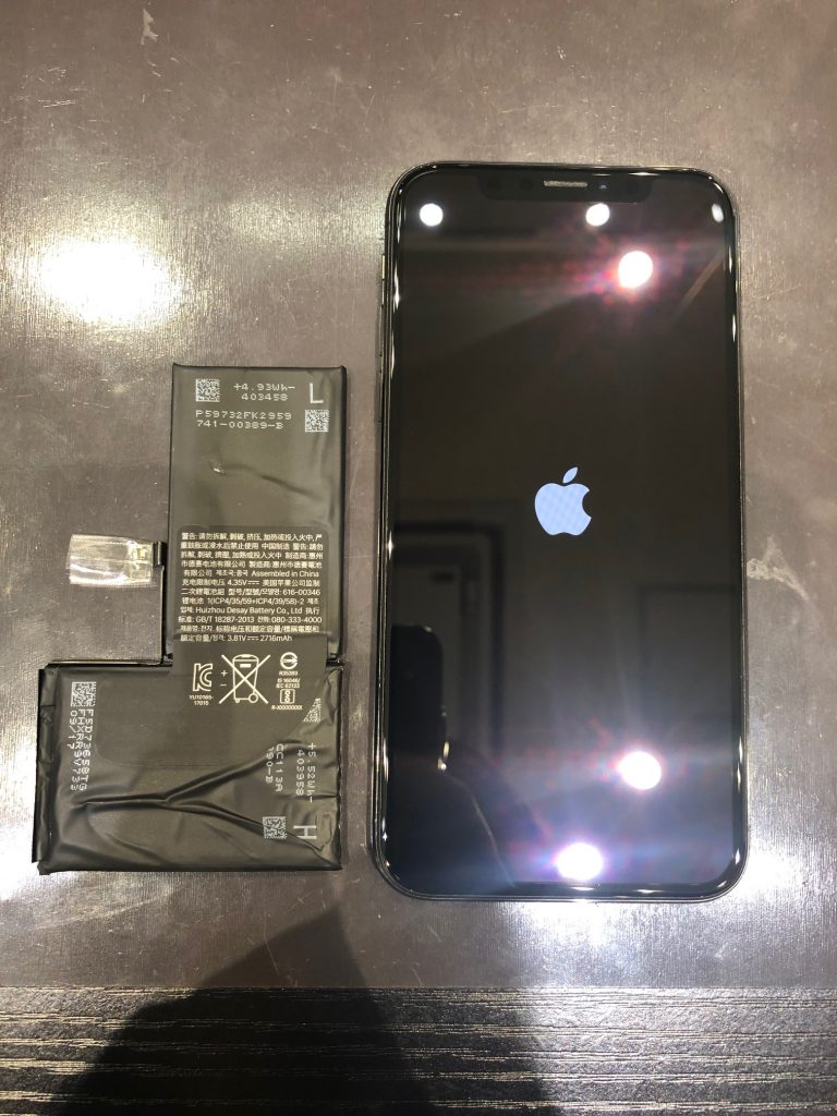 iPhoneXのバッテリー交換